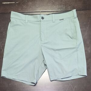 Travis Mathew Men's 36 Golf ShortsDark Teal Flat Front Shorts